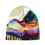 Colorful Tyrannosaurus Rex Print Beanie
