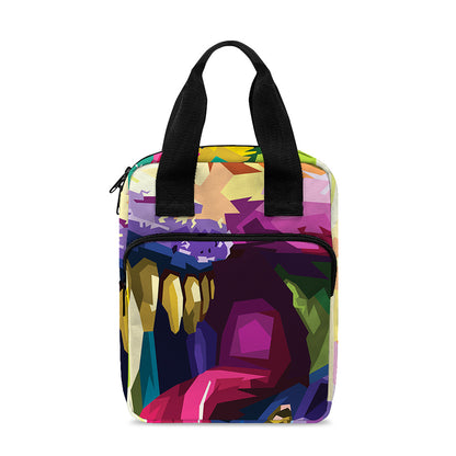 Colorful Tyrannosaurus Rex Print Bible Tote Bag