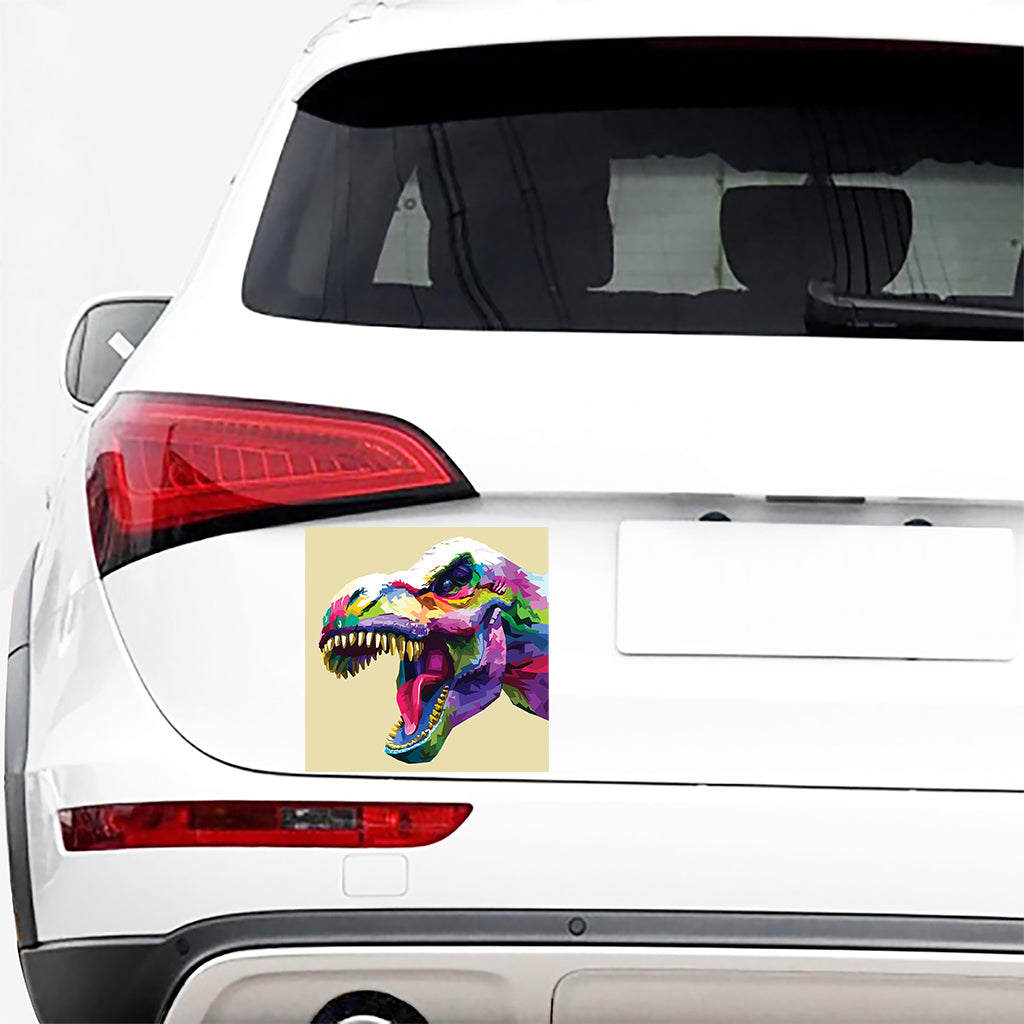 Colorful Tyrannosaurus Rex Print Car Sticker