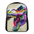 Colorful Tyrannosaurus Rex Print Casual Backpack
