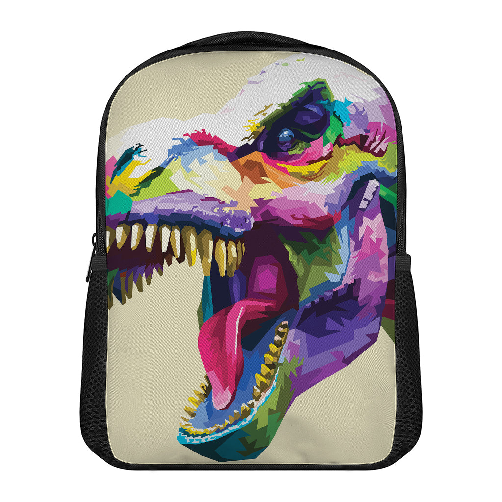 Colorful Tyrannosaurus Rex Print Casual Backpack