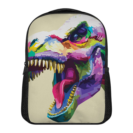 Colorful Tyrannosaurus Rex Print Casual Backpack