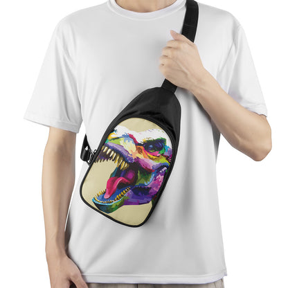 Colorful Tyrannosaurus Rex Print Chest Bag