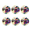 Colorful Tyrannosaurus Rex Print Coaster Set