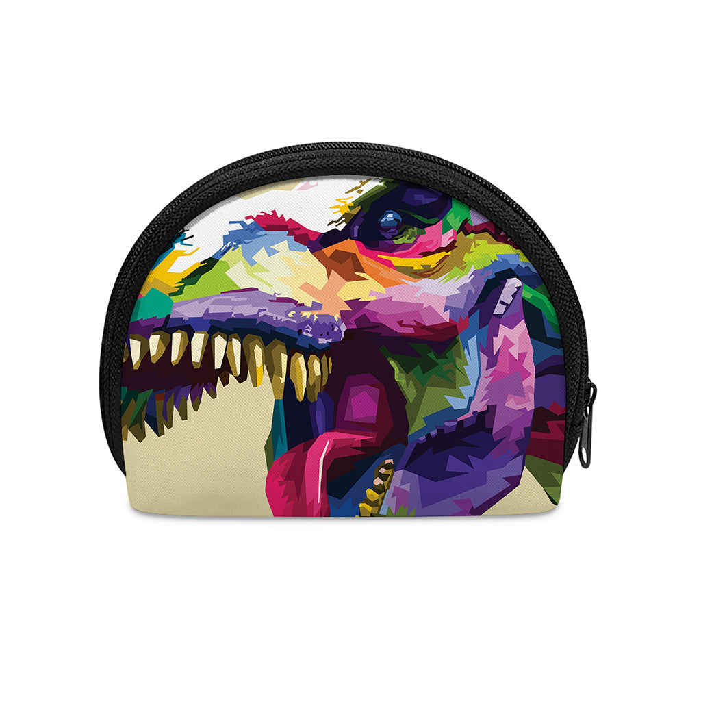 Colorful Tyrannosaurus Rex Print Coin Purse