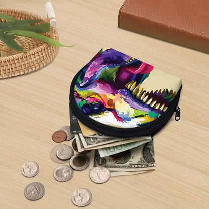 Colorful Tyrannosaurus Rex Print Coin Purse