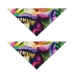 Colorful Tyrannosaurus Rex Print Dog Bandana