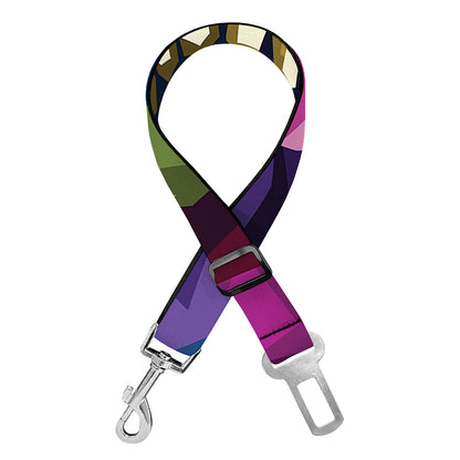 Colorful Tyrannosaurus Rex Print Dog Seat Belt