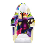 Colorful Tyrannosaurus Rex Print Dog Zip Up Hoodie