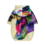 Colorful Tyrannosaurus Rex Print Dog Zip Up Hoodie
