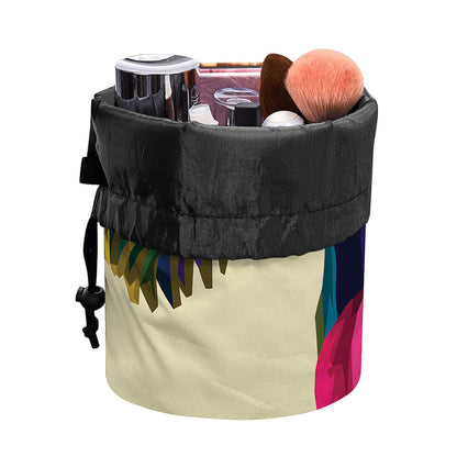 Colorful Tyrannosaurus Rex Print Drawstring Makeup Bag
