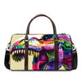 Colorful Tyrannosaurus Rex Print Duffel Bag