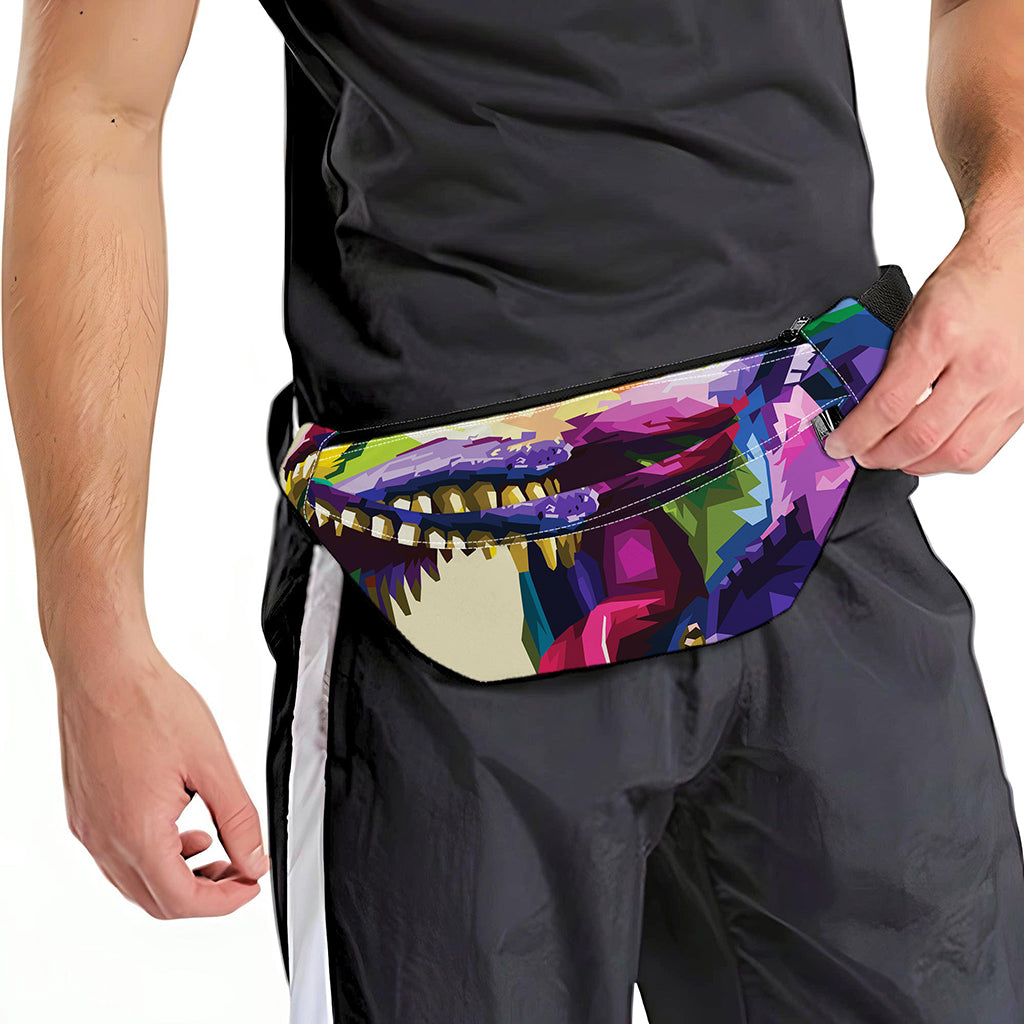 Colorful Tyrannosaurus Rex Print Fanny Pack