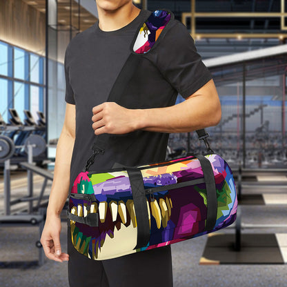 Colorful Tyrannosaurus Rex Print Gym Bag