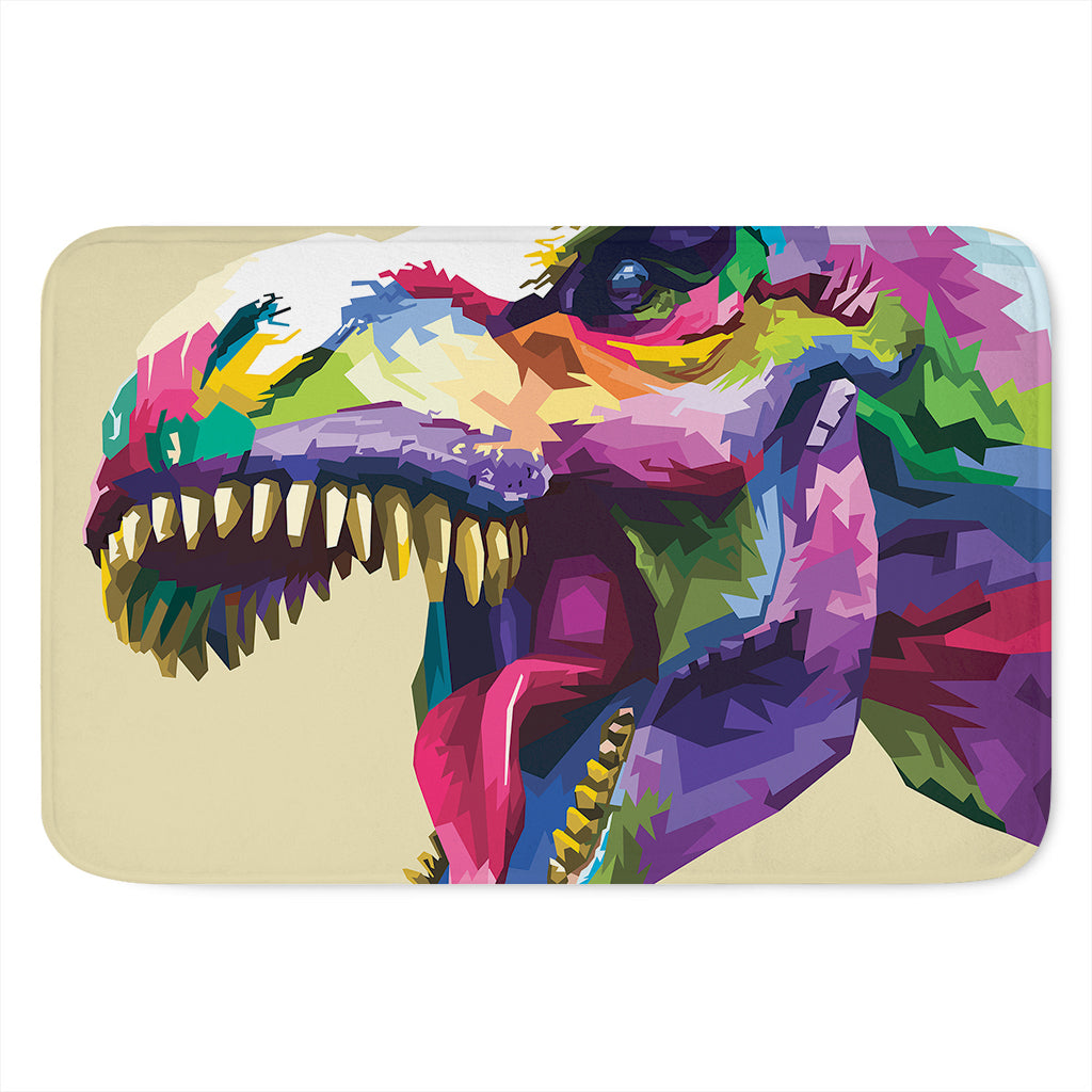 Colorful Tyrannosaurus Rex Print Indoor Door Mat