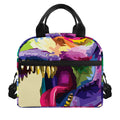 Colorful Tyrannosaurus Rex Print Insulated Lunch Bag
