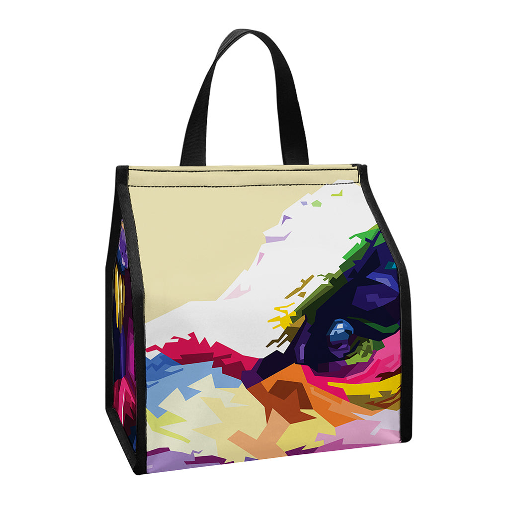 Colorful Tyrannosaurus Rex Print Insulated Lunch Tote
