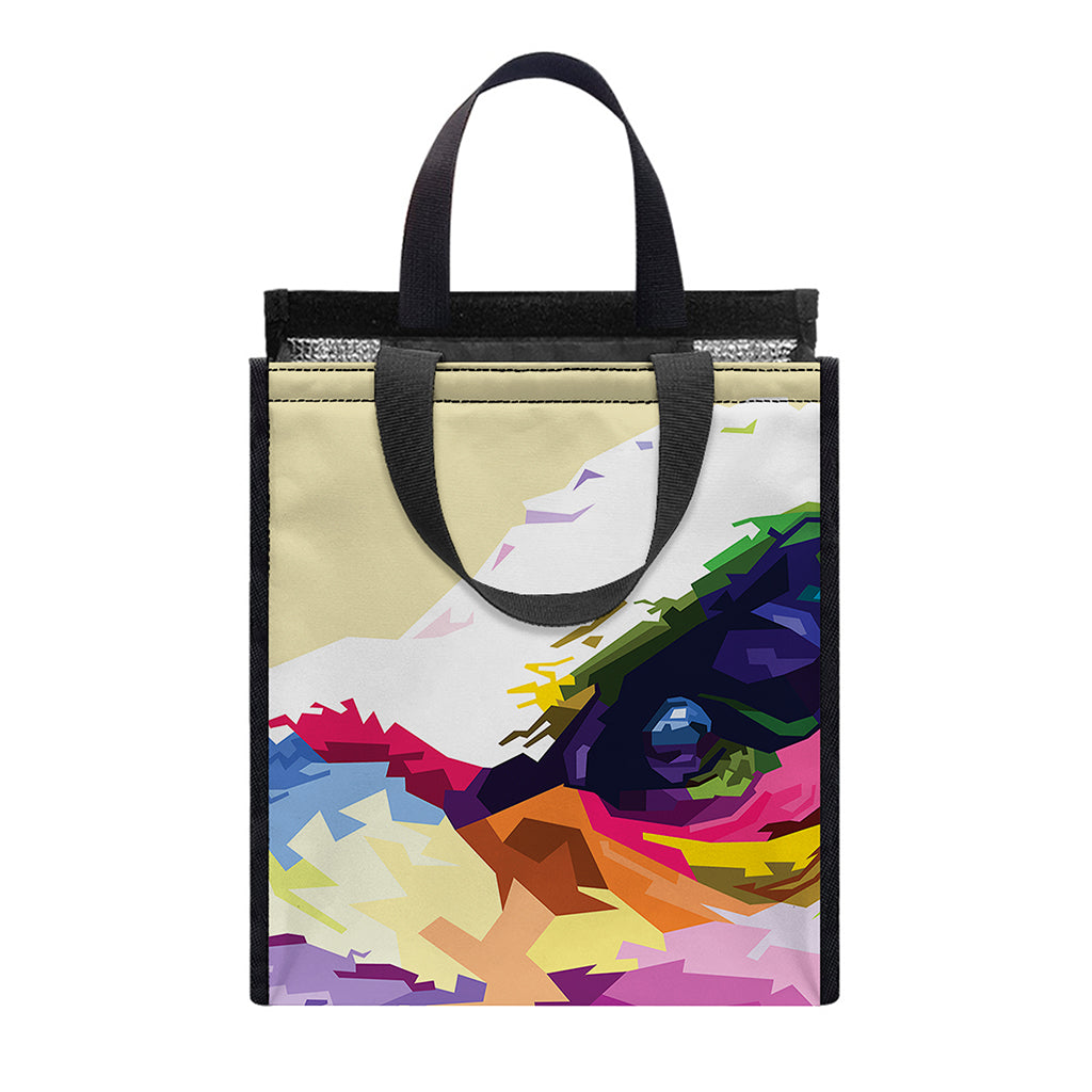 Colorful Tyrannosaurus Rex Print Insulated Lunch Tote