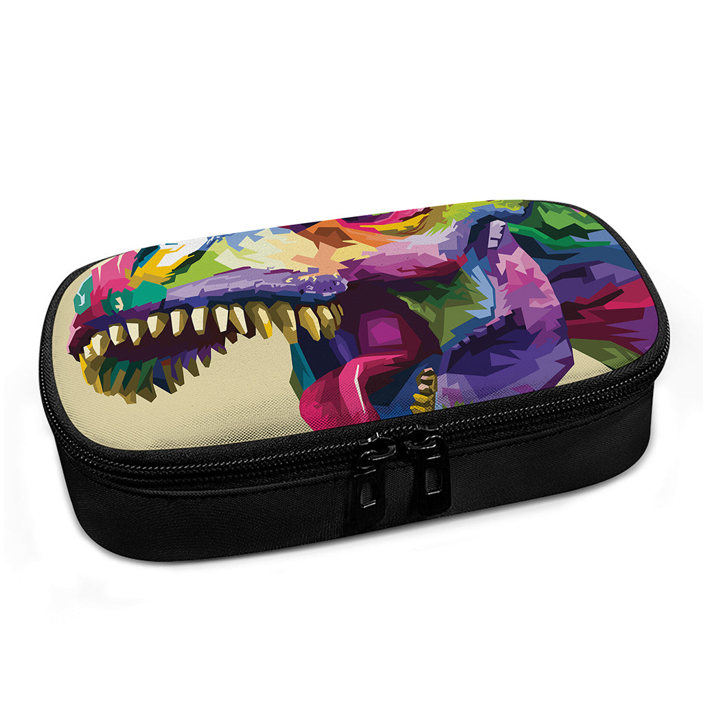 Colorful Tyrannosaurus Rex Print Insulin Cooler Travel Case