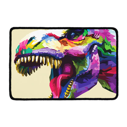 Colorful Tyrannosaurus Rex Print Kitchen Mat