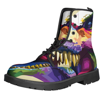 Colorful Tyrannosaurus Rex Print Backpack