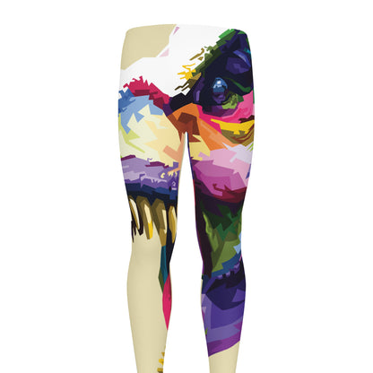 Colorful Tyrannosaurus Rex Print Men's leggings