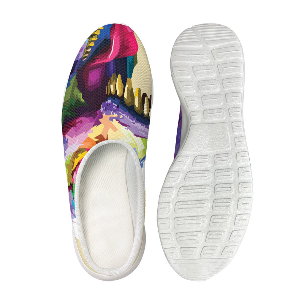 Colorful Tyrannosaurus Rex Print Mesh Casual Shoes