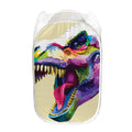 Colorful Tyrannosaurus Rex Print Mesh Laundry Hamper