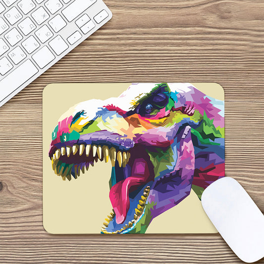Colorful Tyrannosaurus Rex Print Mouse Pad