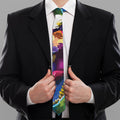 Colorful Tyrannosaurus Rex Print Necktie