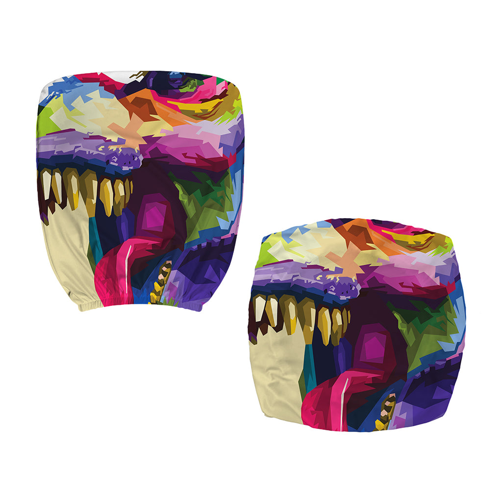 Colorful Tyrannosaurus Rex Print Office Chair Cover