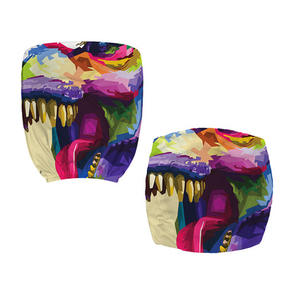 Colorful Tyrannosaurus Rex Print Office Chair Cover