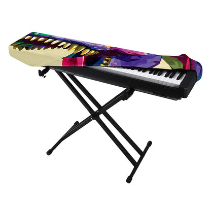Colorful Tyrannosaurus Rex Print Piano Keyboard Cover