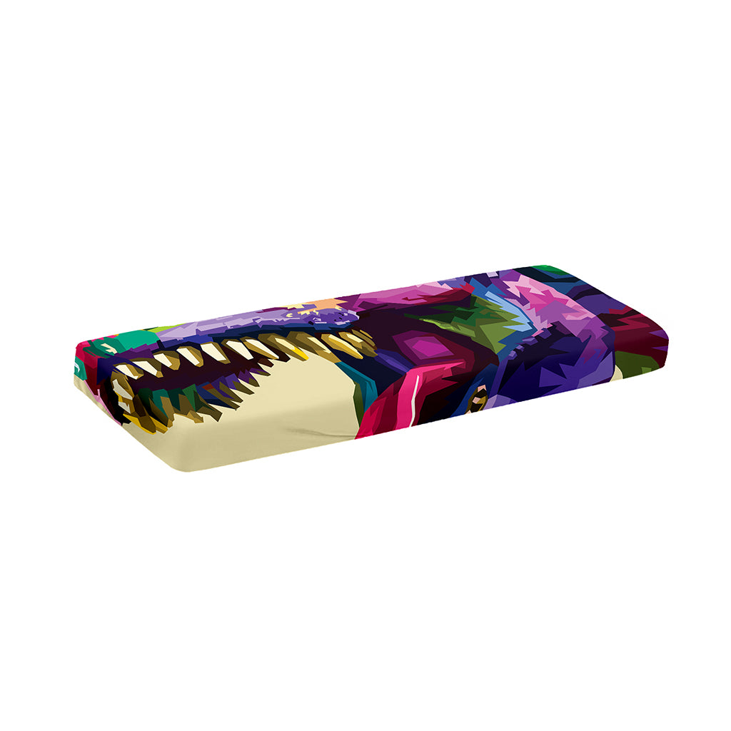 Colorful Tyrannosaurus Rex Print Piano Keyboard Cover