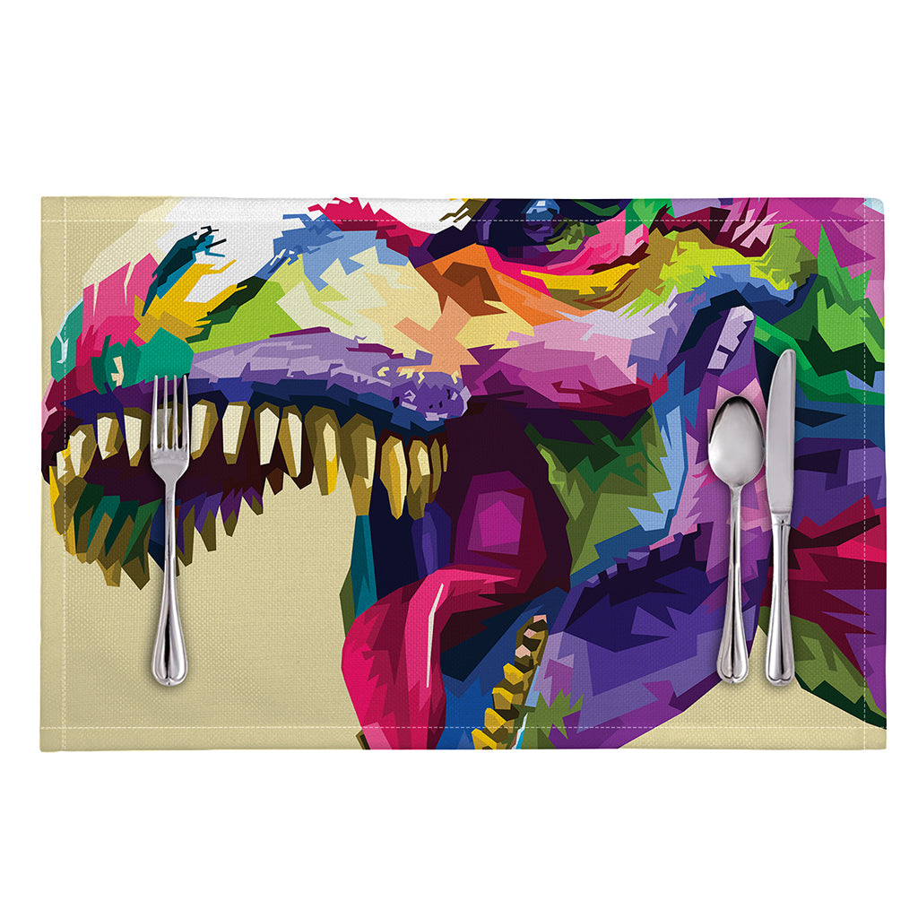 Colorful Tyrannosaurus Rex Print Placemat