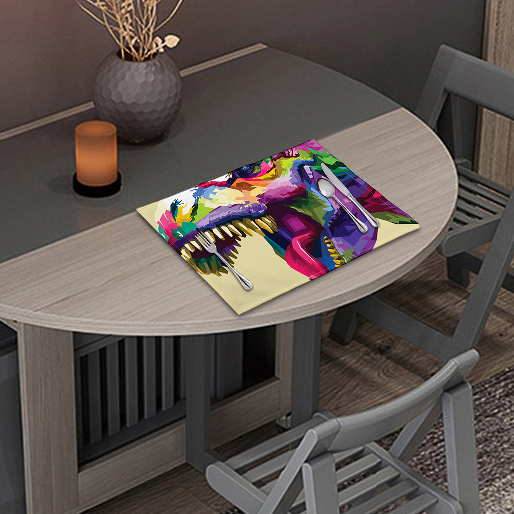 Colorful Tyrannosaurus Rex Print Placemat