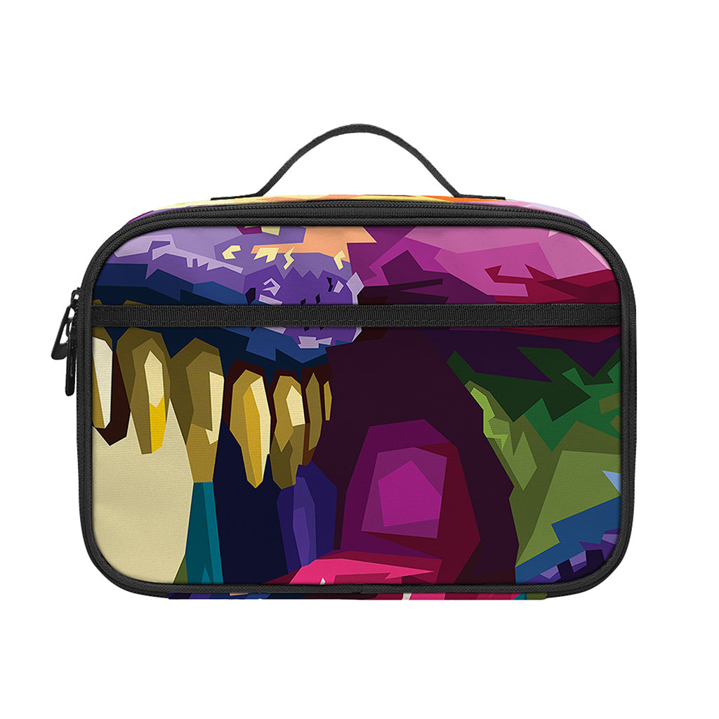 Colorful Tyrannosaurus Rex Print Portable Lunch Bag