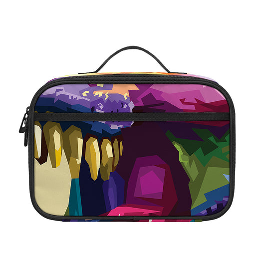 Colorful Tyrannosaurus Rex Print Portable Lunch Bag