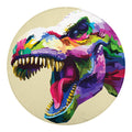 Colorful Tyrannosaurus Rex Print Round Blanket
