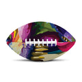 Colorful Tyrannosaurus Rex Print Rugby Ball