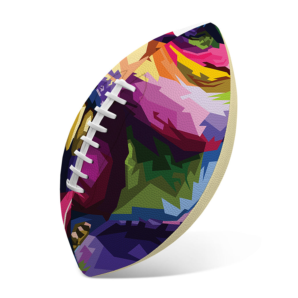 Colorful Tyrannosaurus Rex Print Rugby Ball