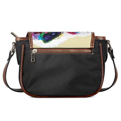 Colorful Tyrannosaurus Rex Print Saddle Bag