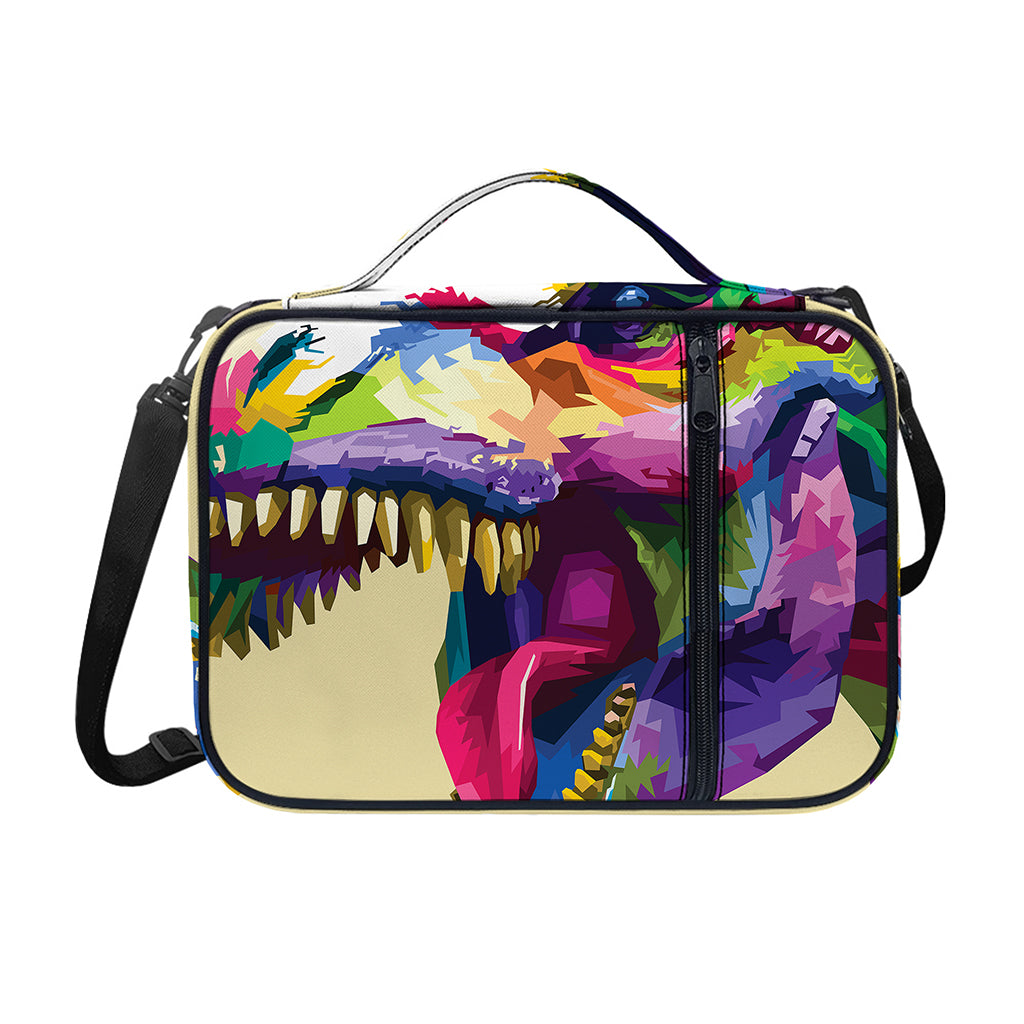 Colorful Tyrannosaurus Rex Print Shoulder Strap Bible Bag