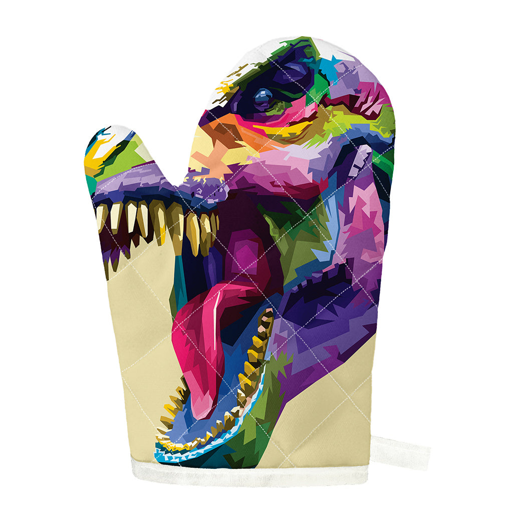 Colorful Tyrannosaurus Rex Print Single Oven Mitt