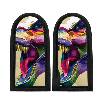 Colorful Tyrannosaurus Rex Print Skillet Handle Cover