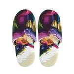 Colorful Tyrannosaurus Rex Print Slippers