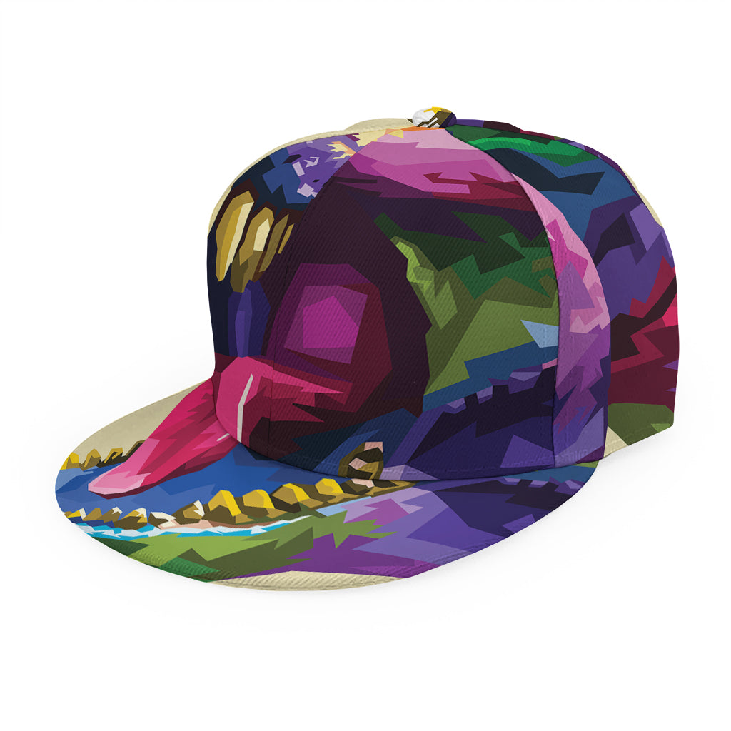 Colorful Tyrannosaurus Rex Print Snapback Cap