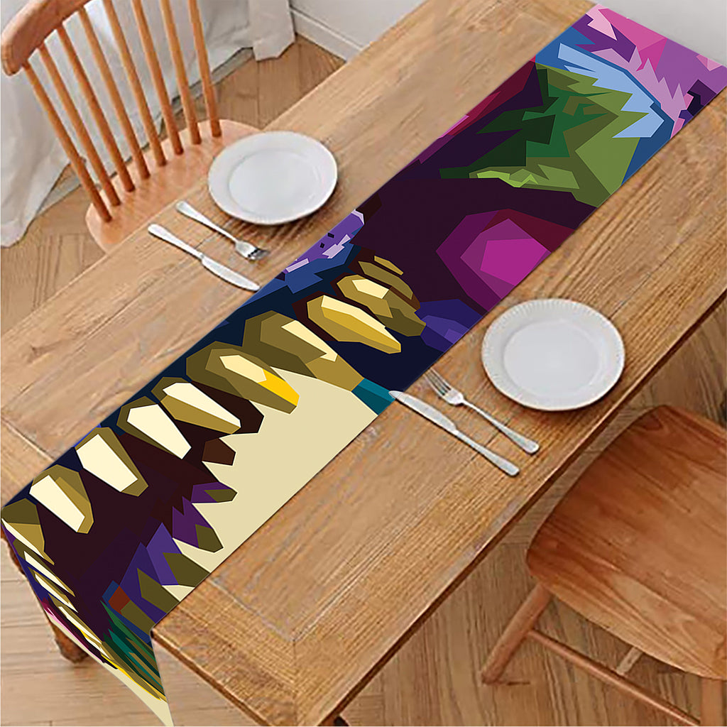 Colorful Tyrannosaurus Rex Print Table Runner