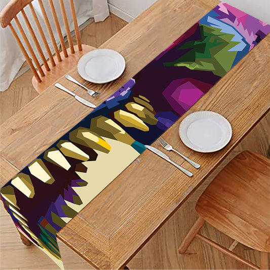 Colorful Tyrannosaurus Rex Print Table Runner