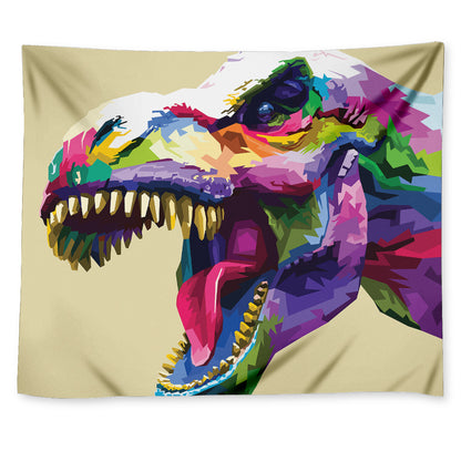 Colorful Tyrannosaurus Rex Print Tapestry
